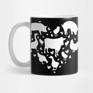 Heartfelt Farm Animal Silhouettes Mug